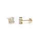 Pair of 5mm opal stud earrings in yellow 14kt gold