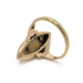Back view showing the open gallery and marquise dendritic agate in 10kt yellow gold