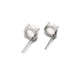 Back view of 14kt white gold cabochon moonstone stud earrings