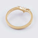 Back view of 14kt yellow gold chevron wedding ring band