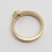 Back view of 14kt yellow gold ring showing bezel setting