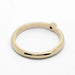 Back view of polished 14kt yellow gold ring