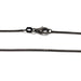 Blackened sterling silver box chain with lobster clasp detail