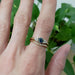 Chevron diamond wedding ring stacked with blue sapphire and diamond engagement ring