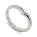 Chevron wedding ring in 14kt white gold with pavé set Canadian diamonds, angled view