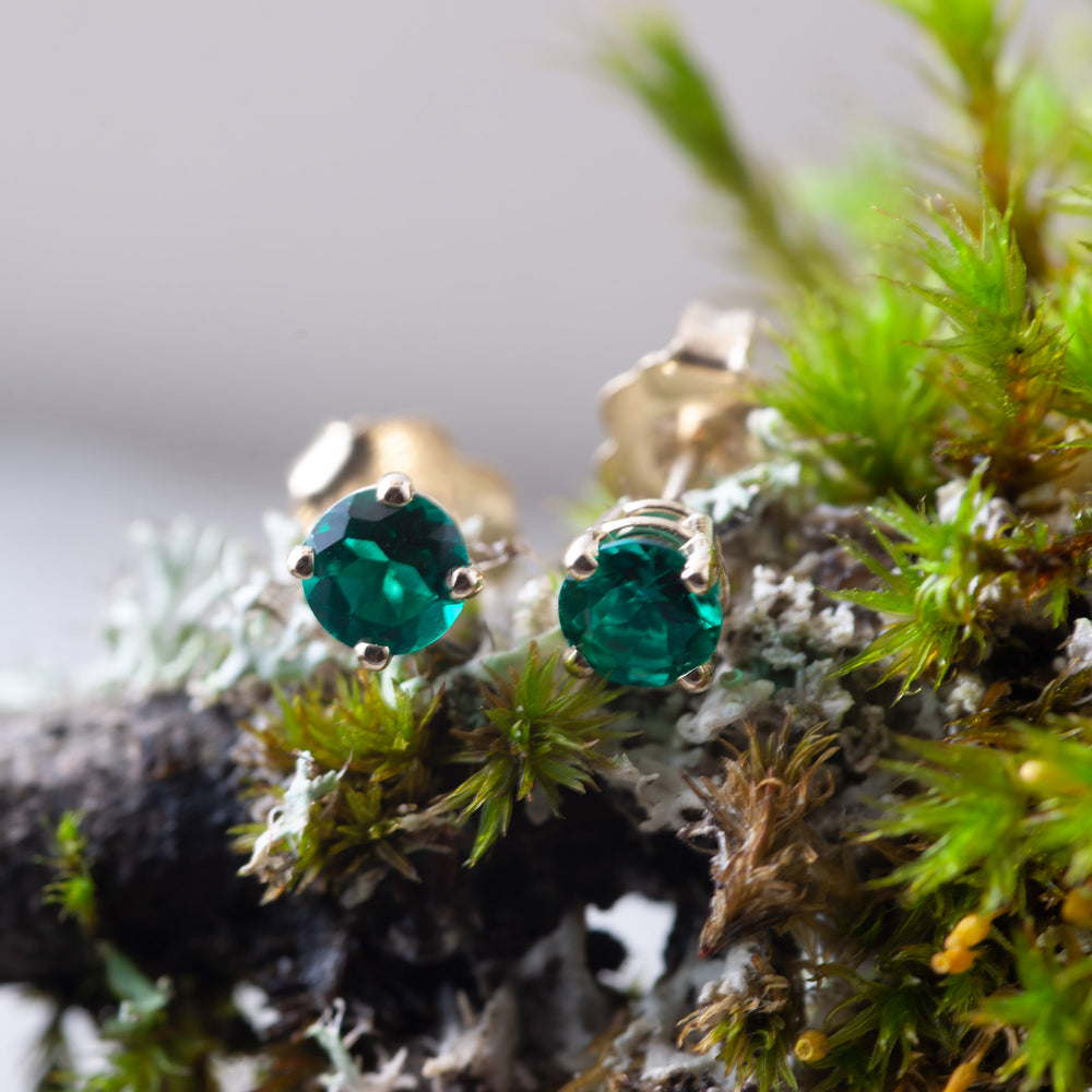 Lab Grown Emerald Earrings | Era Design Vancouver Canada