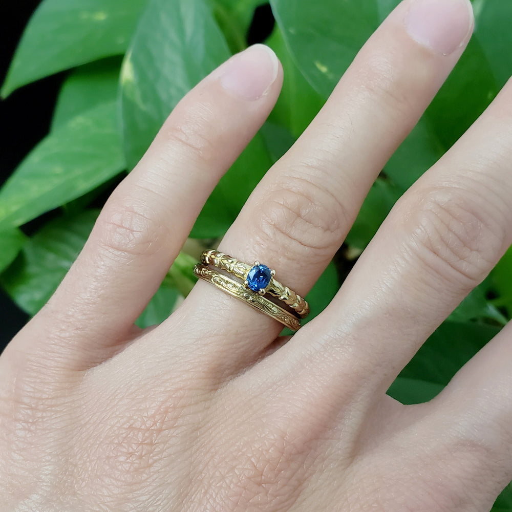 Blue Sapphire Engagement Ring | Era Design Vancouver Canada