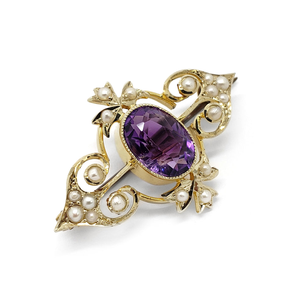Antique Amethyst Brooch | Era Design Vancouver Canada