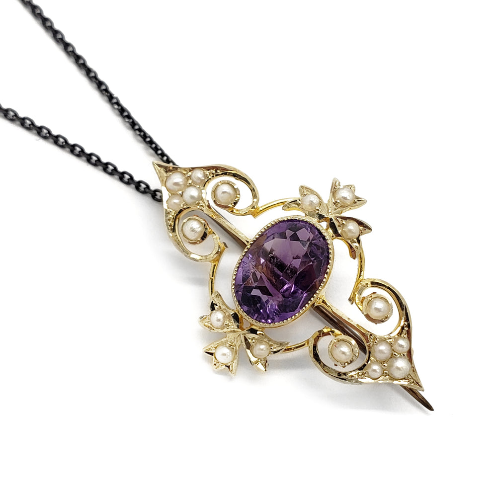 Antique Amethyst Brooch | Era Design Vancouver Canada