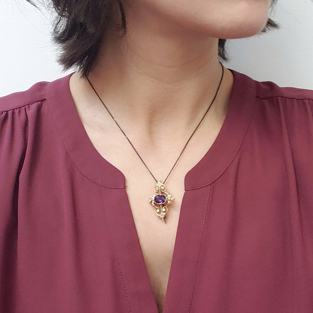 Antique Amethyst Brooch | Era Design Vancouver Canada