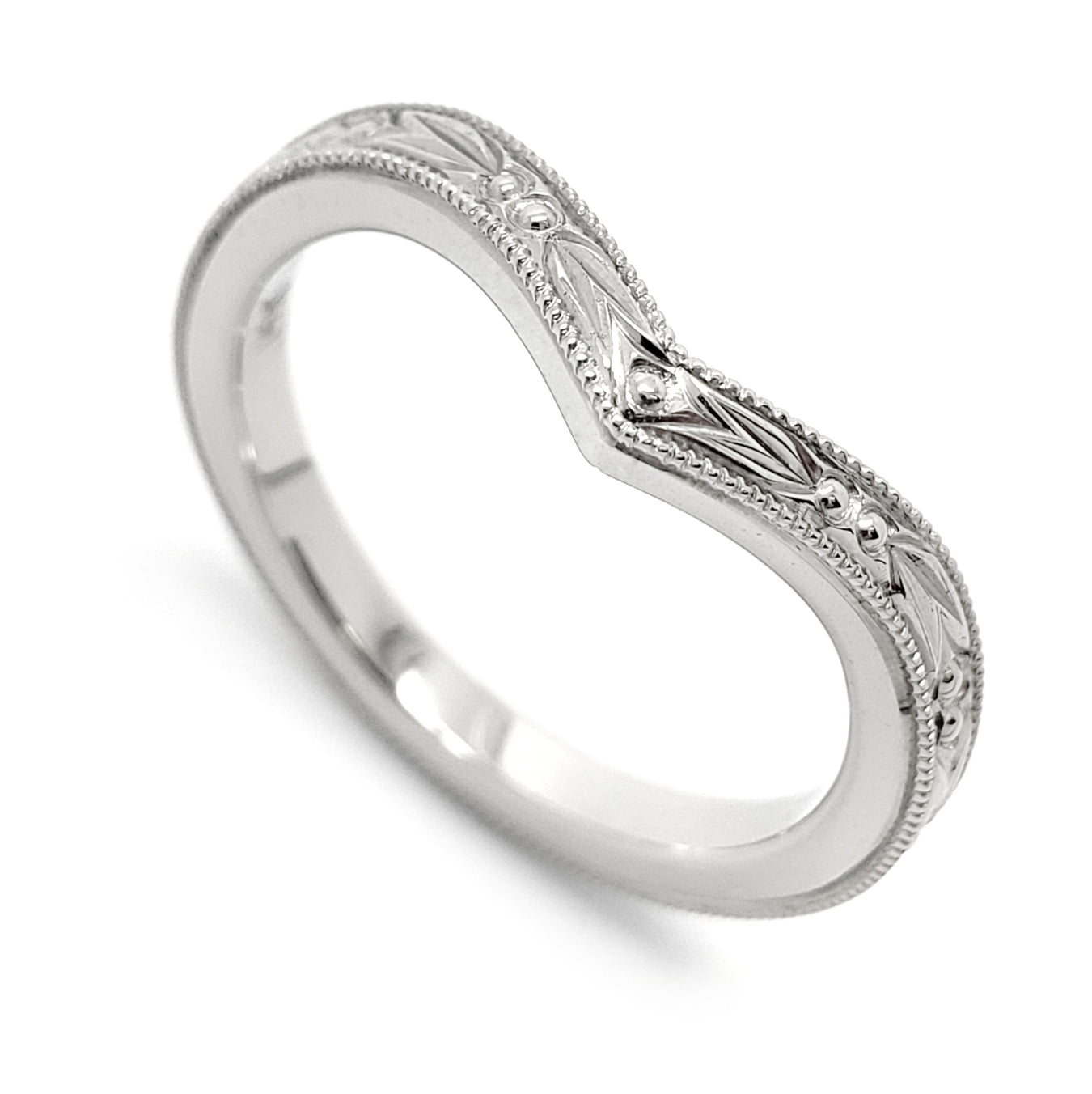 In Stock Hand Engraved Wedding Rings