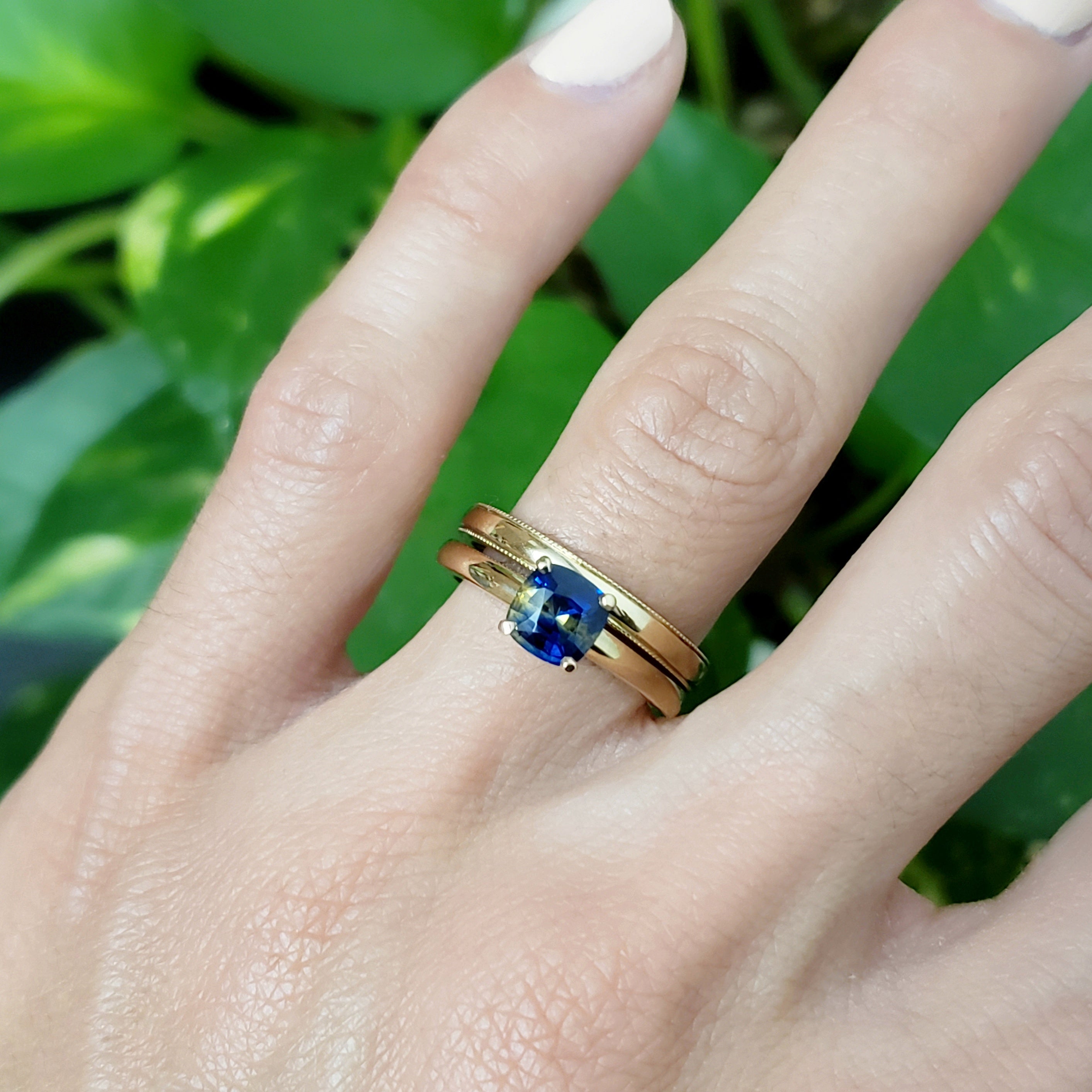 Bi-Colour Sapphire Engagement Ring | Era Design Vancouver Canada