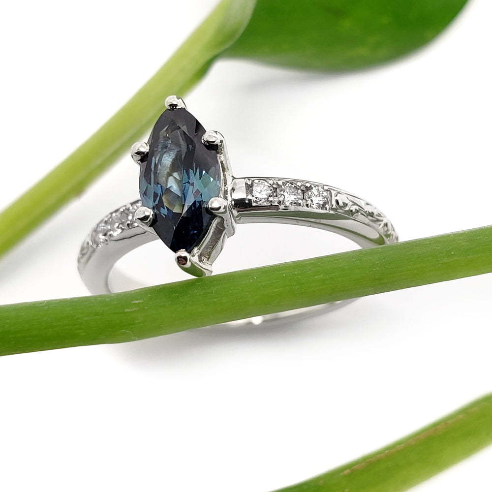 Australian Sapphire Engagement Ring | Era Design Vancouver Canada