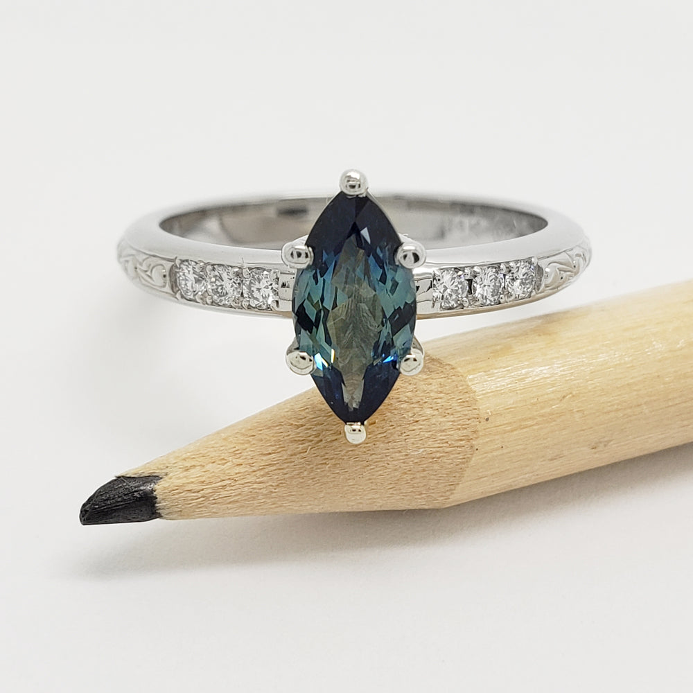 Australian Sapphire Engagement Ring | Era Design Vancouver Canada