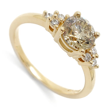 Champagne Diamond Engagement Ring | Era Design Vancouver Canada