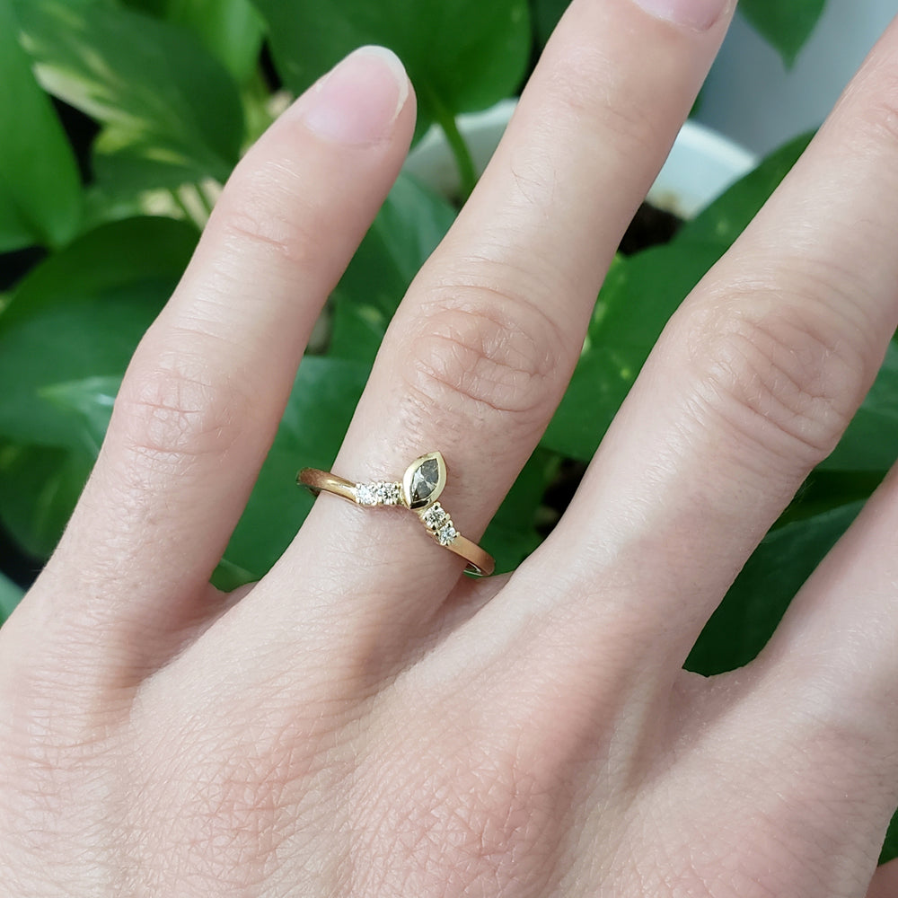 Champagne Diamond Wedding Ring | Era Design Vancouver Canada