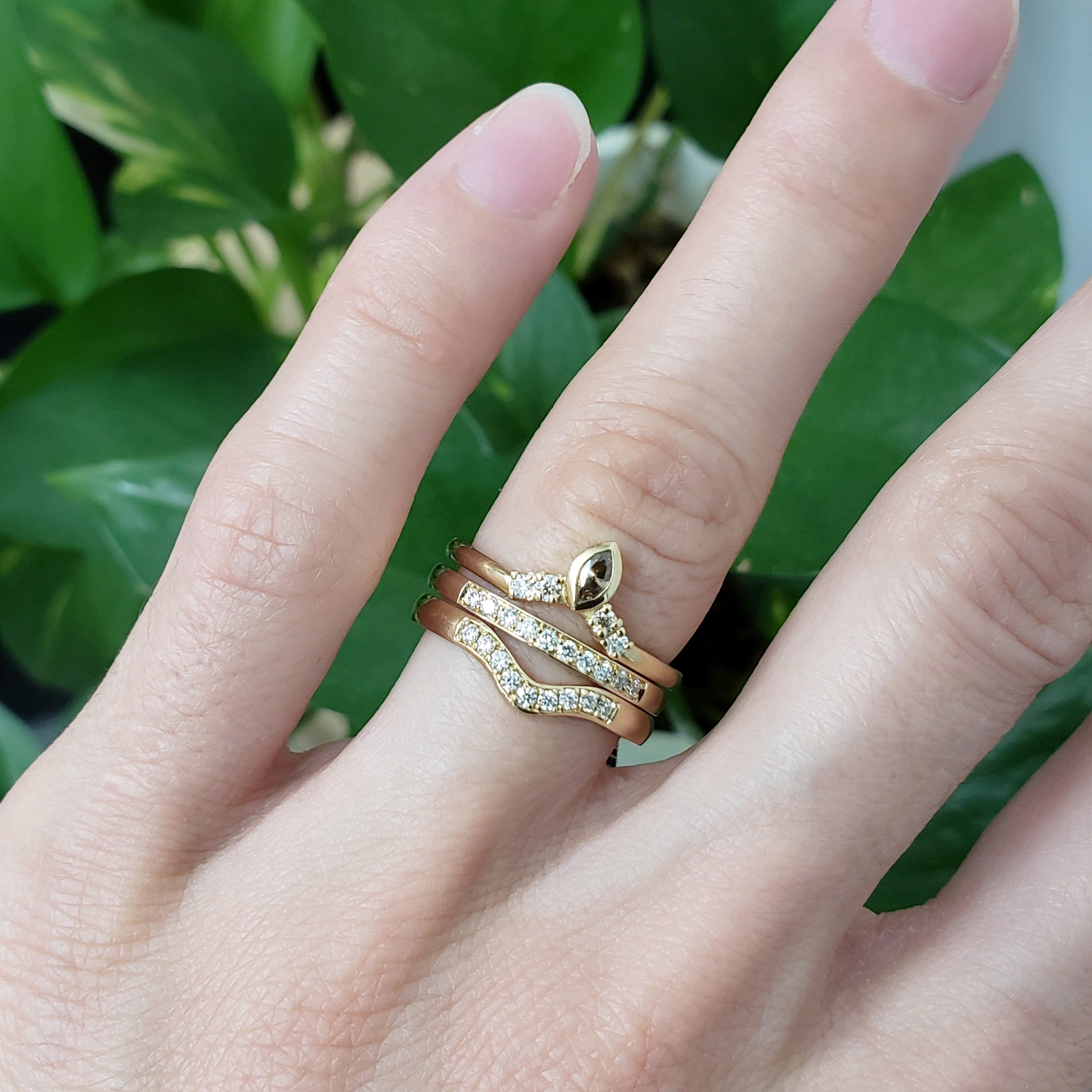 Champagne Diamond Wedding Ring | Era Design Vancouver Canada