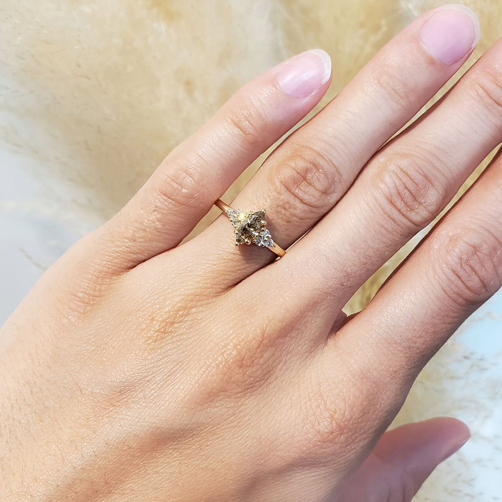 Champagne Diamond Engagement Ring | Era Design Vancouver Canada