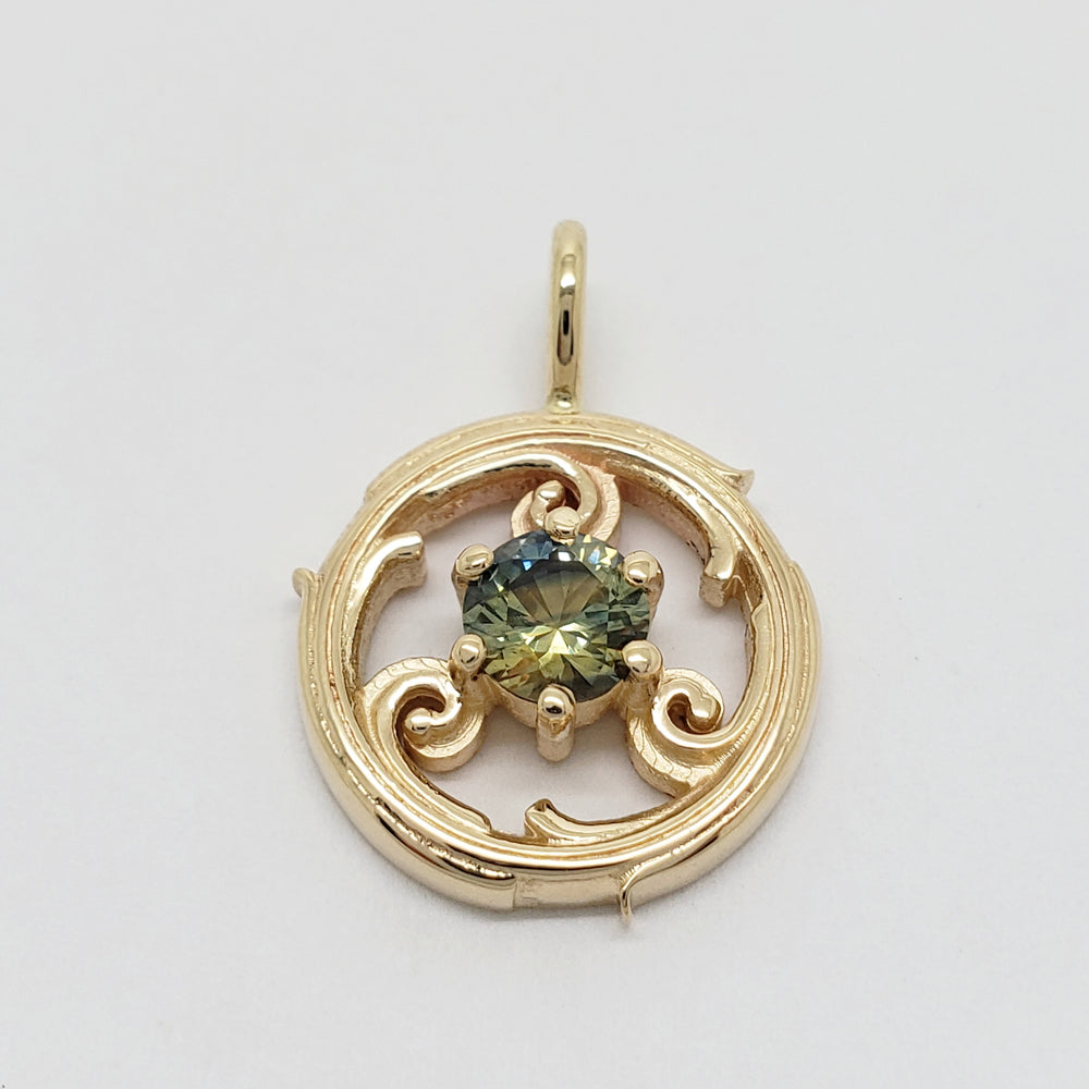 Gold and Sapphire Pendant | Era Design Vancouver Canada