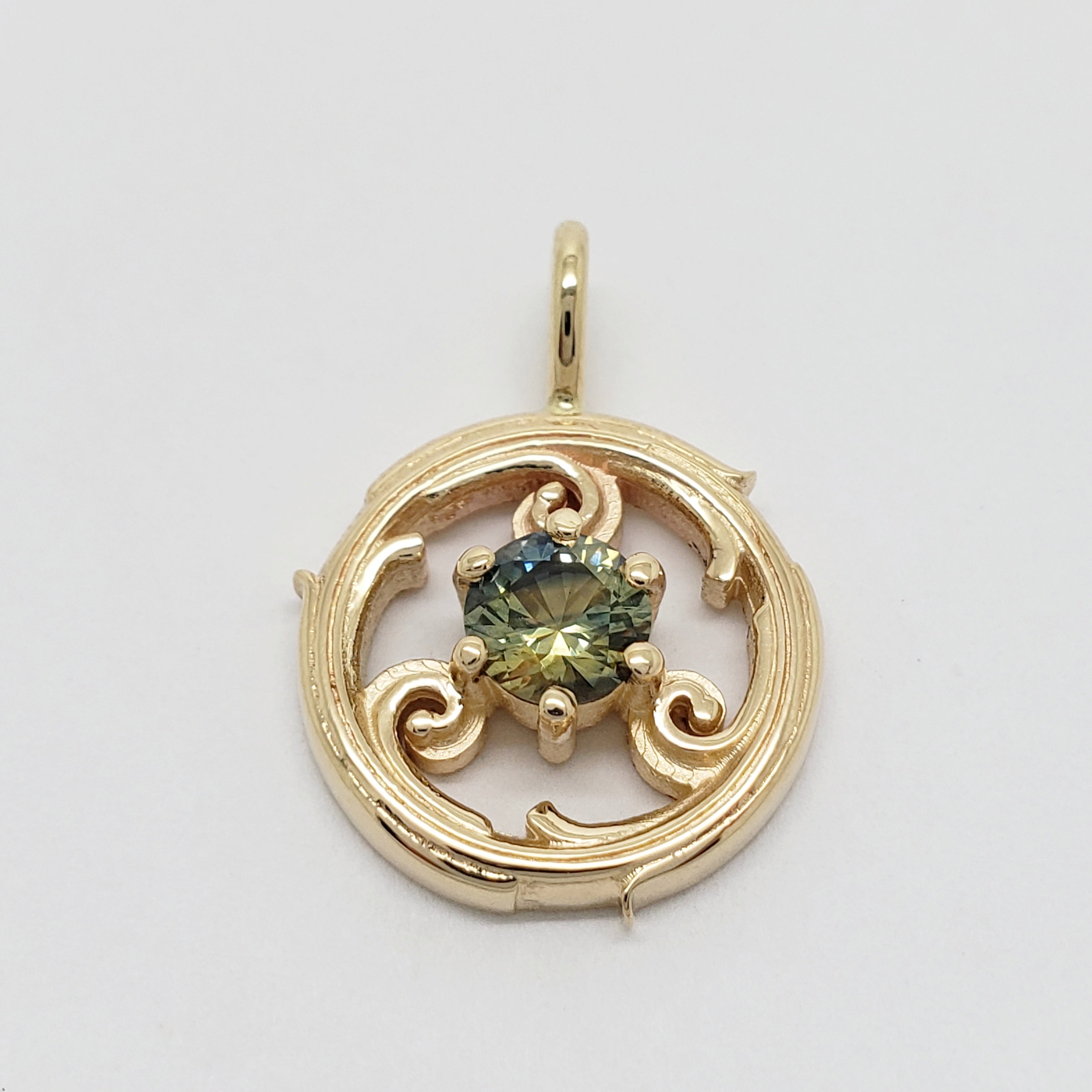Gold and Sapphire Pendant | Era Design Vancouver Canada