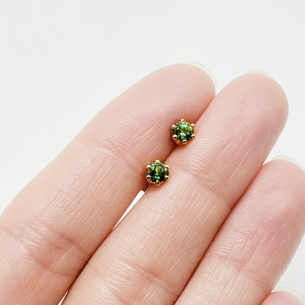 Crown Tourmaline Studs