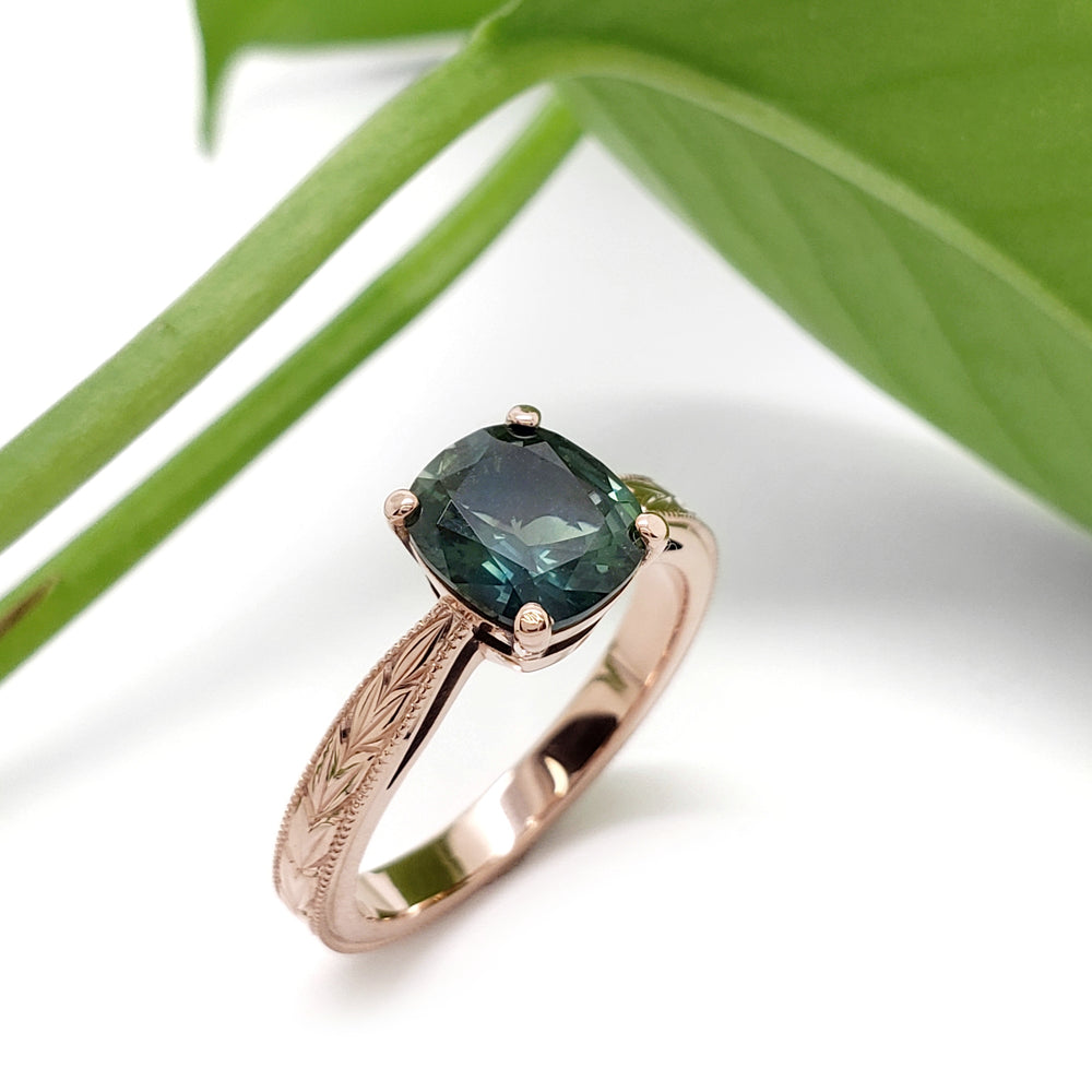 Australian Sapphire Engagement Ring | Era Design Vancouver Canada