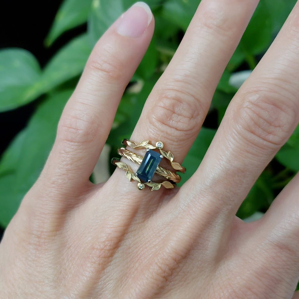 Teal Sapphire Engagement Ring | Era Design Vancouver Canada