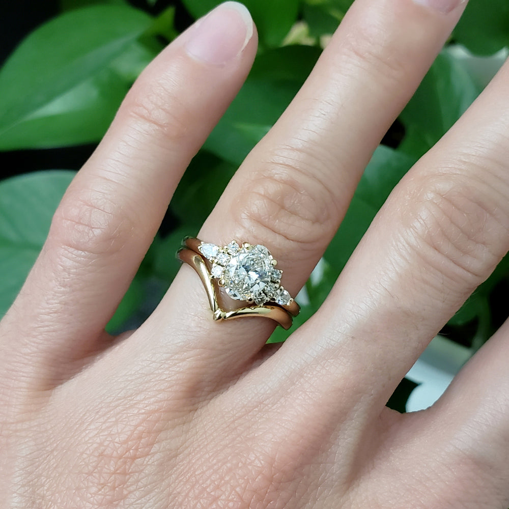 Yellow Gold Chevron Wedding Ring | Era Design Vancouver Canada