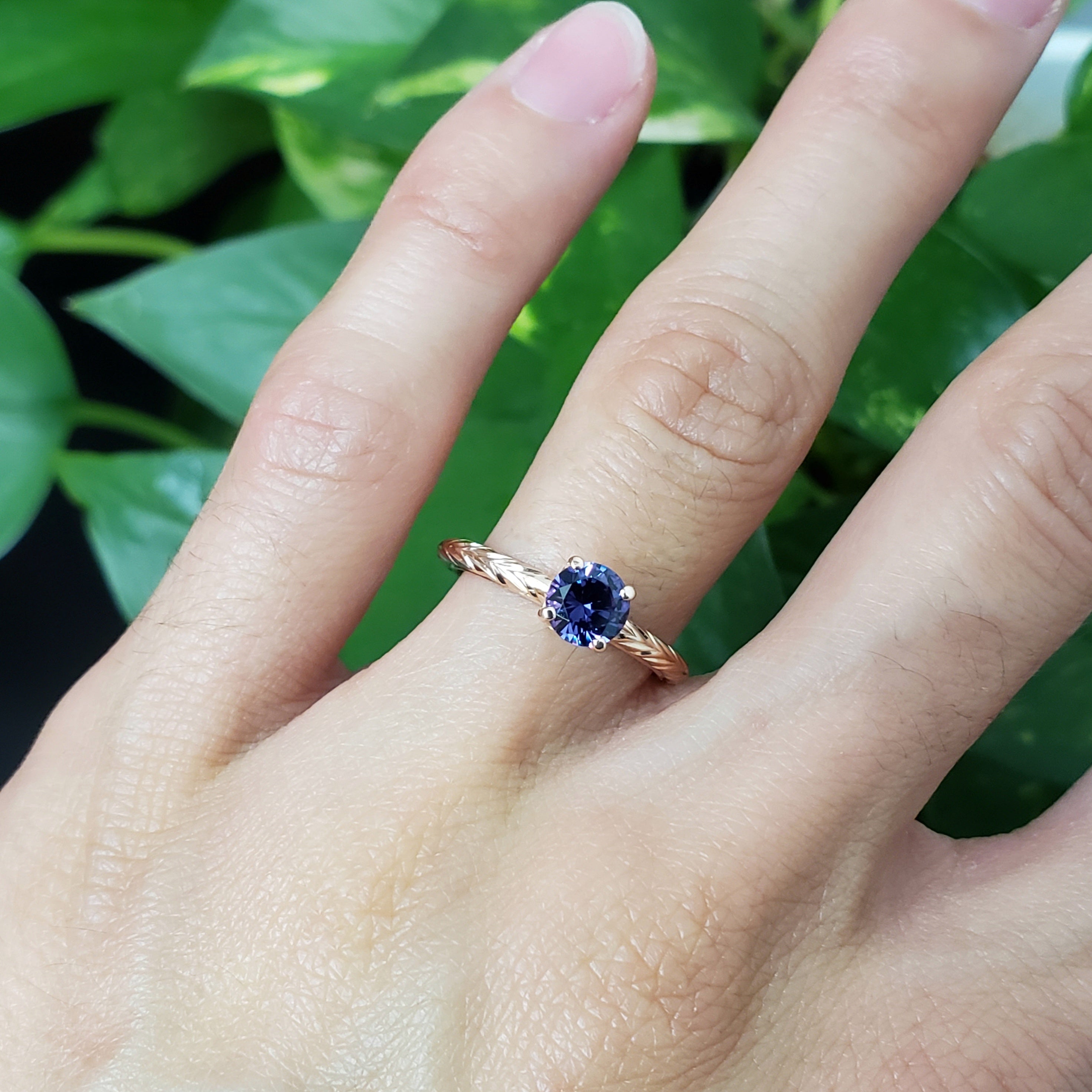 Lab Grown Sapphire Engagement Ring | Era Design Vancouver Canada