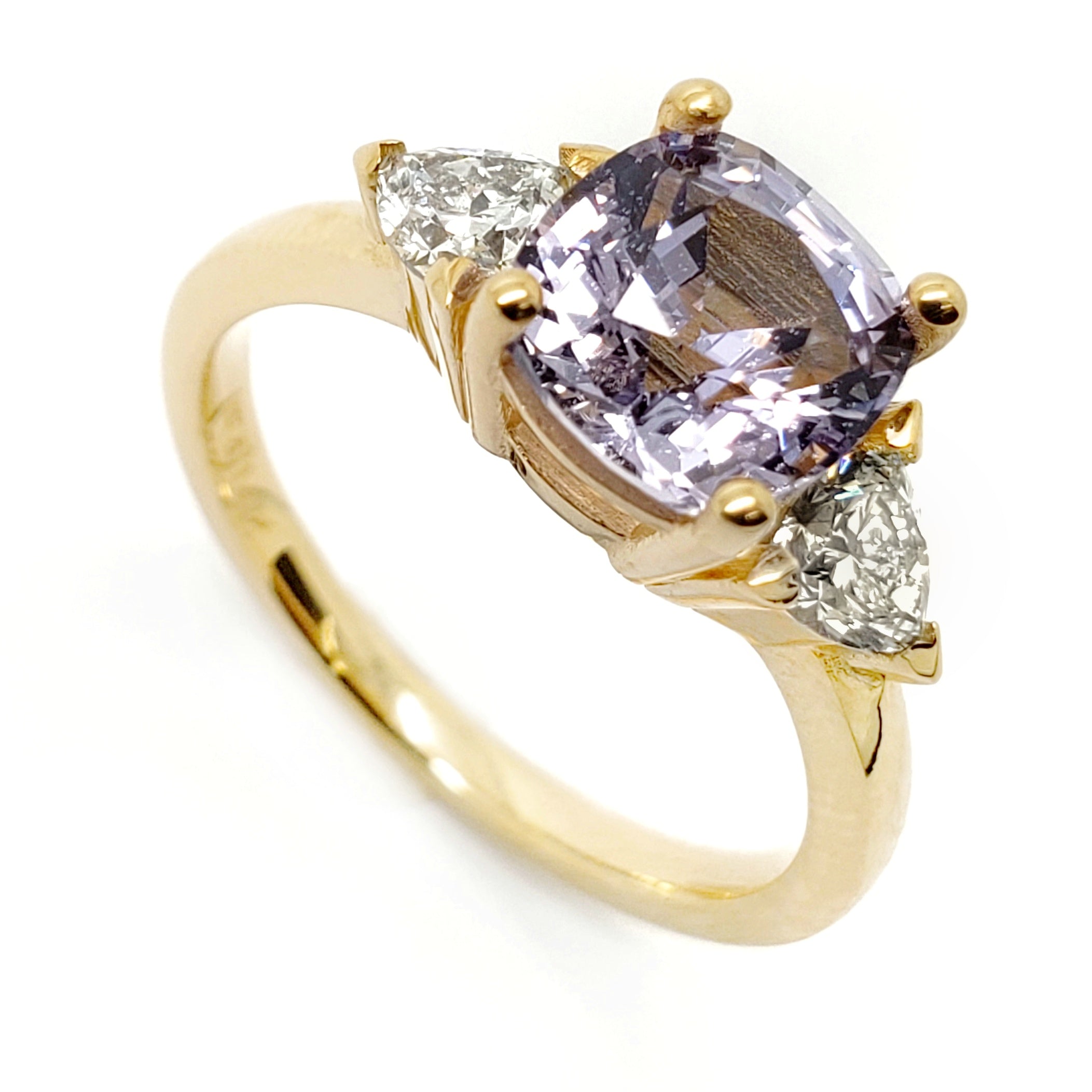 Lavender Cushion Sapphire Engagement Ring | Era Design Vancouver Canada