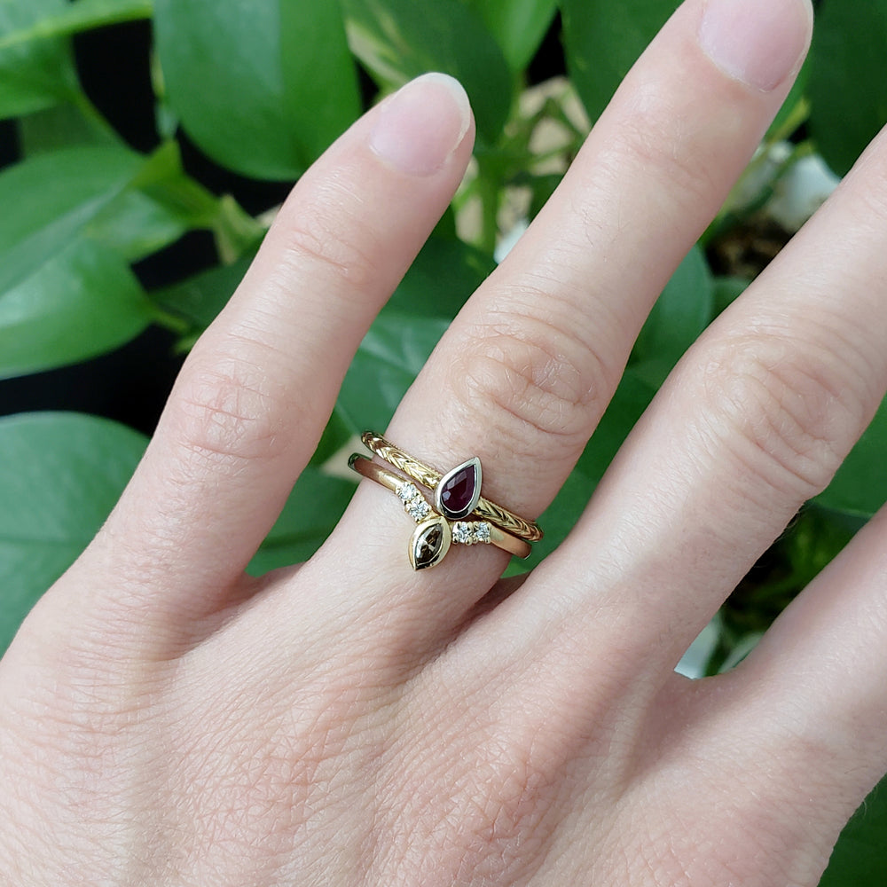Yellow Gold Ruby Engagement Ring | Era Design Vancouver Canada