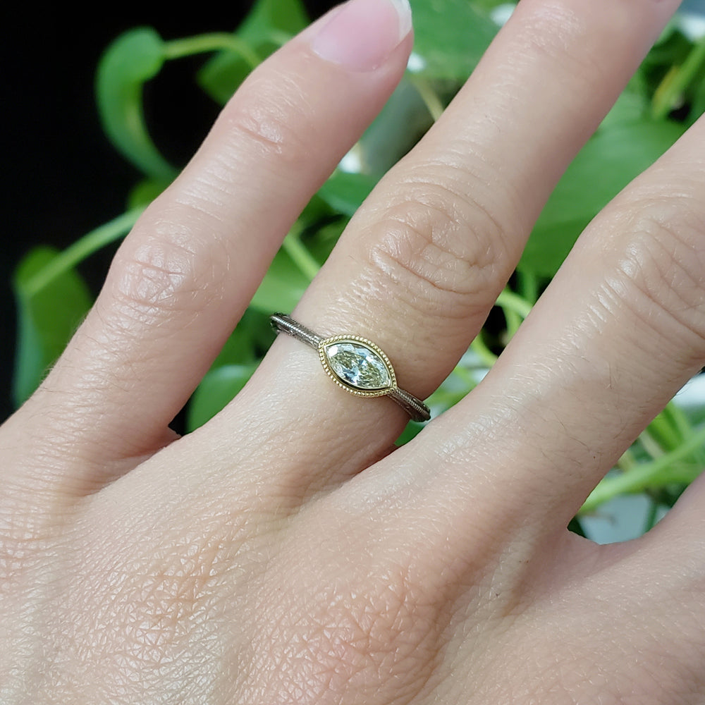 Champagne Diamond Engagement Ring | Era Design Vancouver Canada