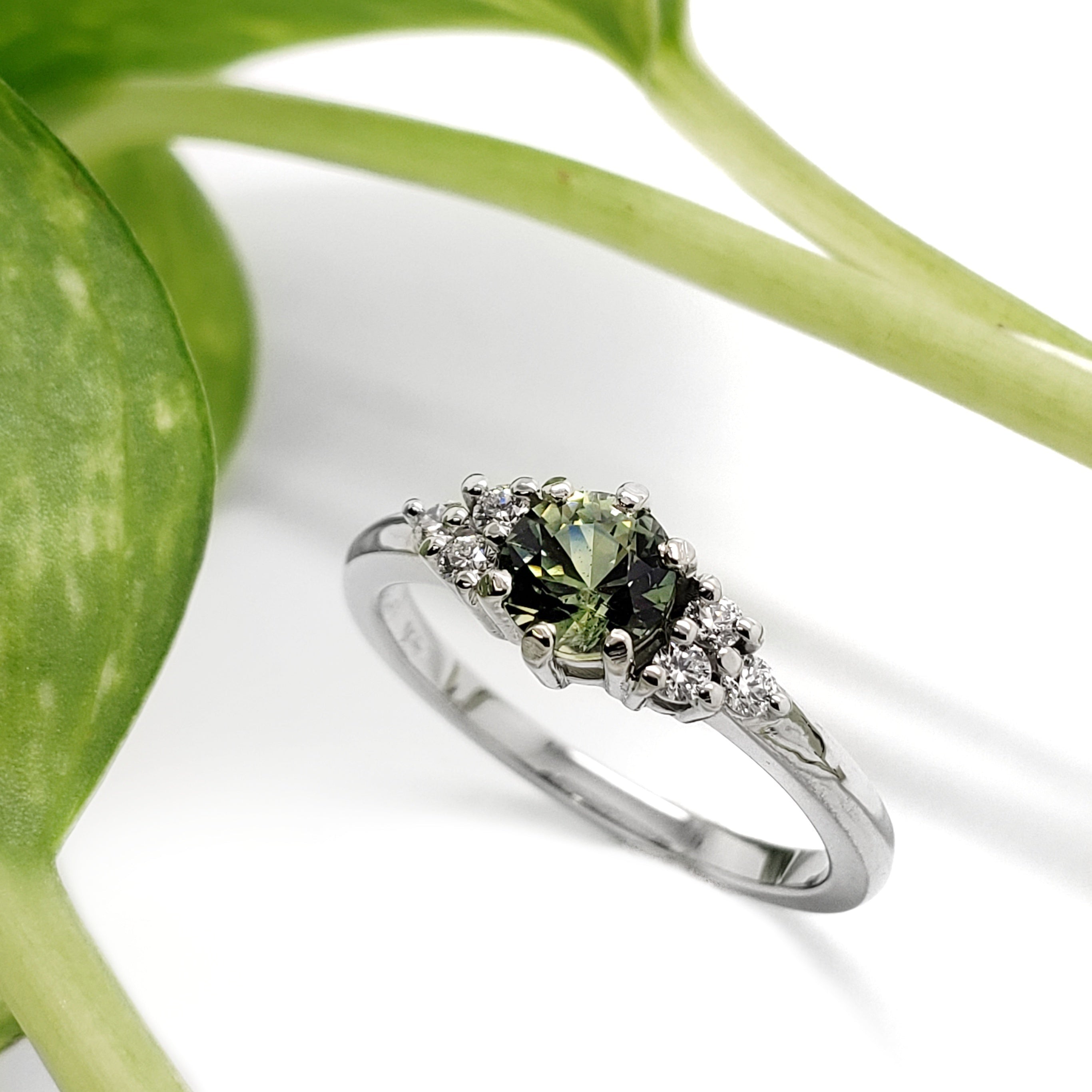 Sapphire & Diamond Engagement Ring | Era Design Vancouver Canada