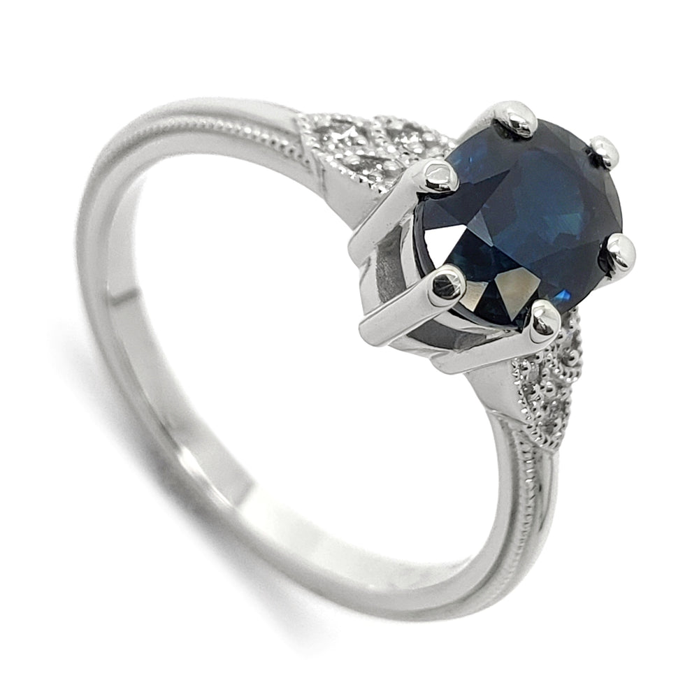 Australian Sapphire Engagement Ring | Era Design Vancouver Canada
