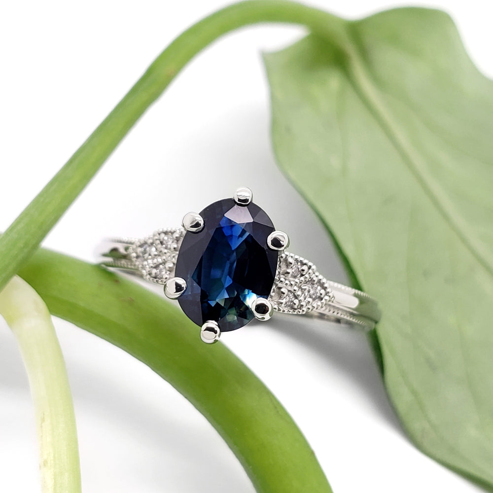 Australian Sapphire Engagement Ring | Era Design Vancouver Canada