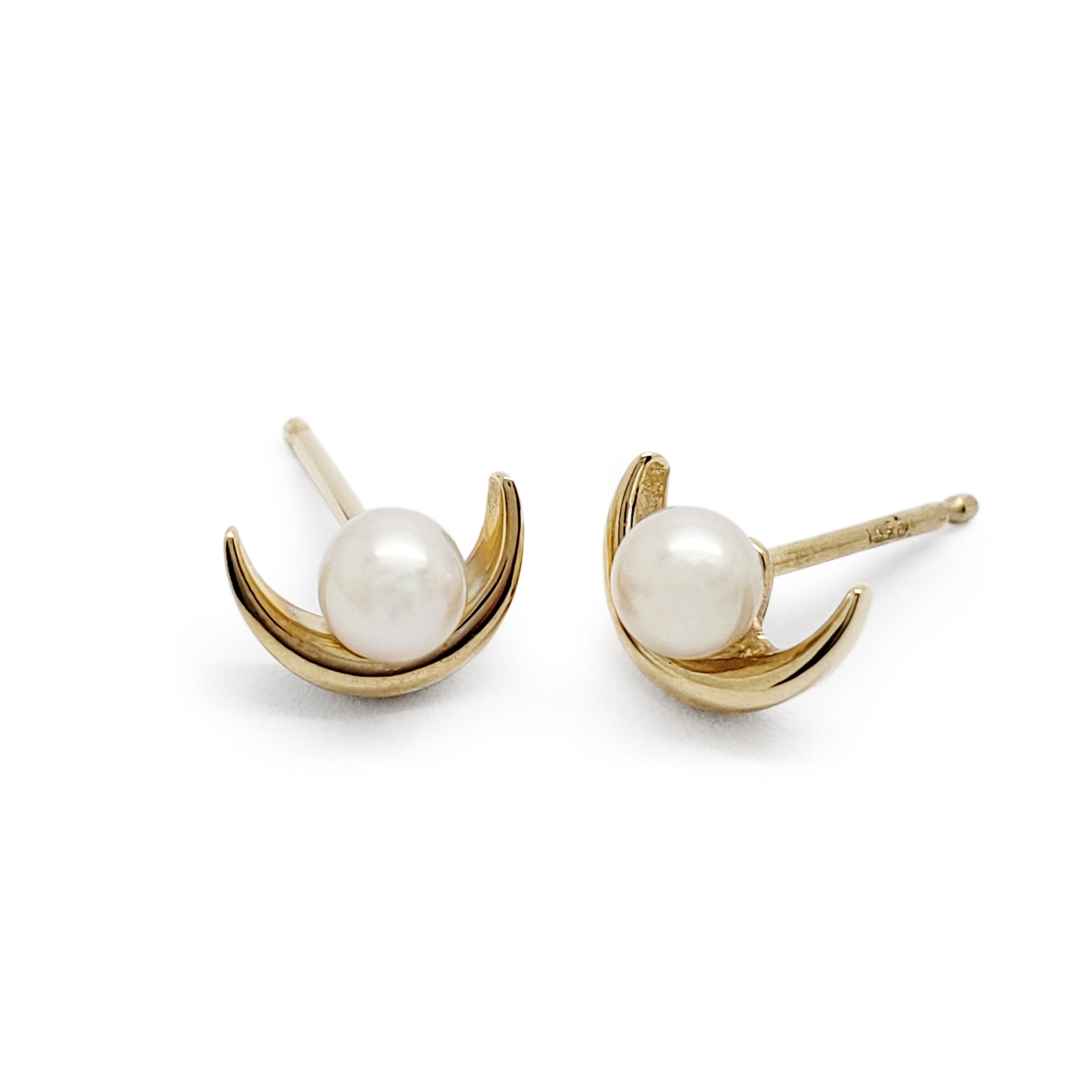Pearl Moon Earrings | Era Design Vancouver Canada