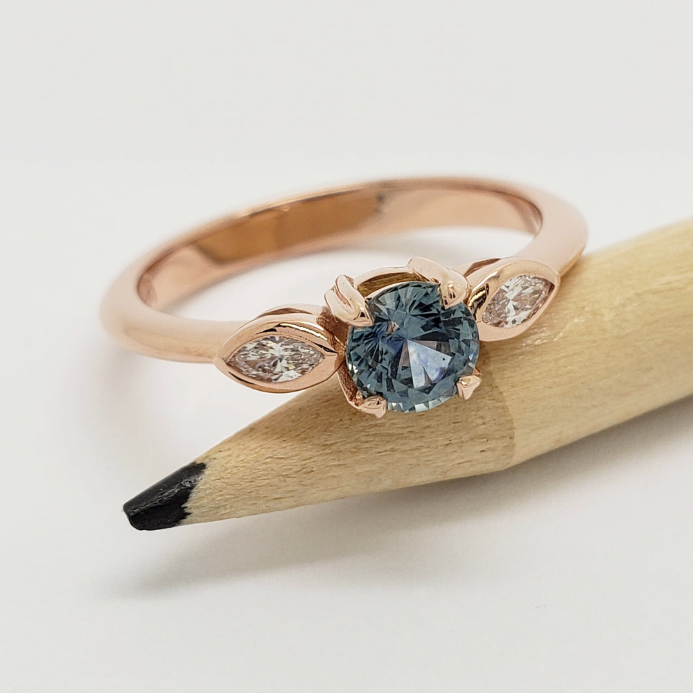 Sapphire & Diamond Engagement Ring | Era Design Vancouver Canada