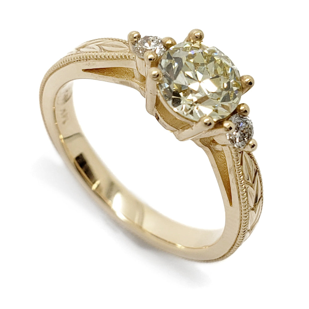 Old European Diamond Engagement Ring | Era Design Vancouver Canada