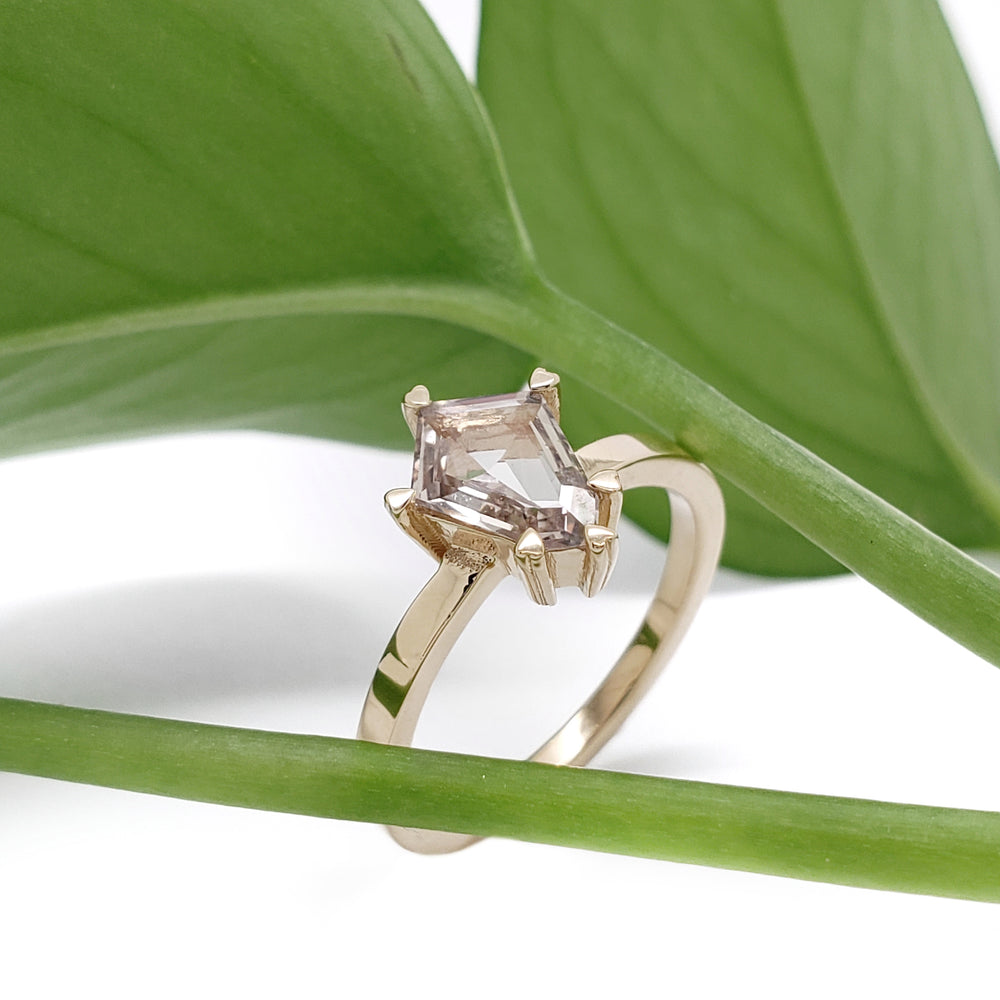 Light Grey Sapphire Engagement Ring | Era Design Vancouver Canada