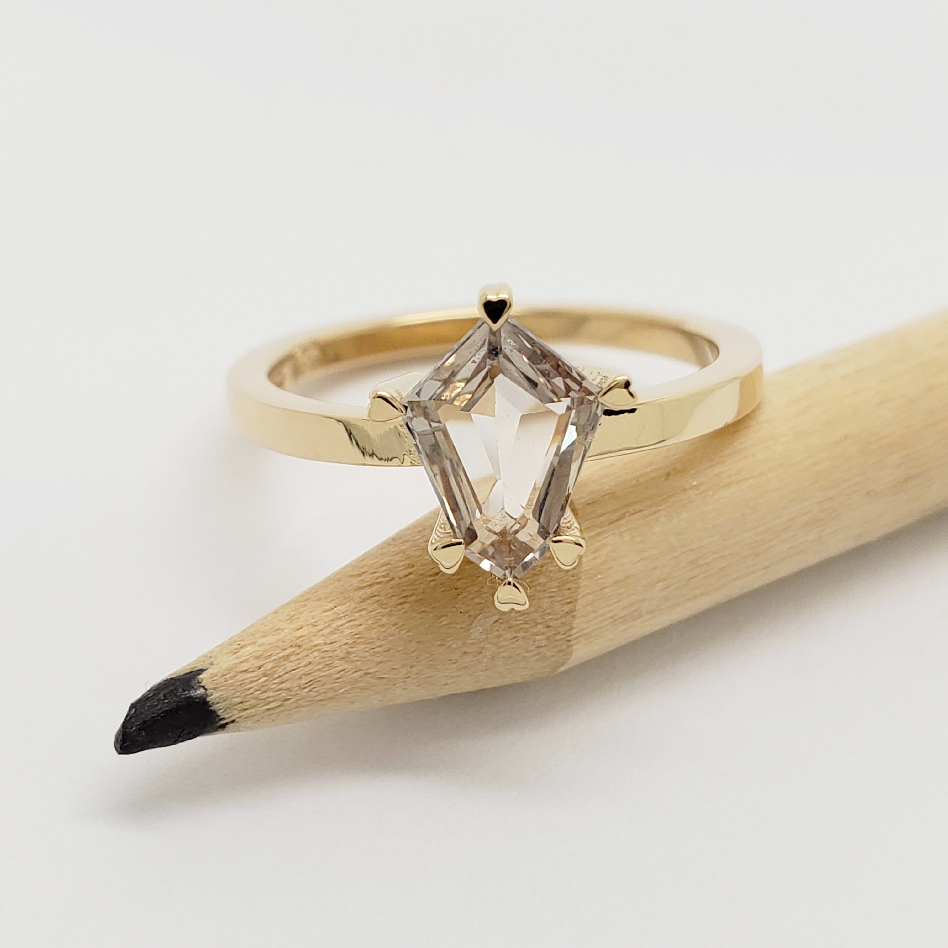Light Grey Sapphire Engagement Ring | Era Design Vancouver Canada