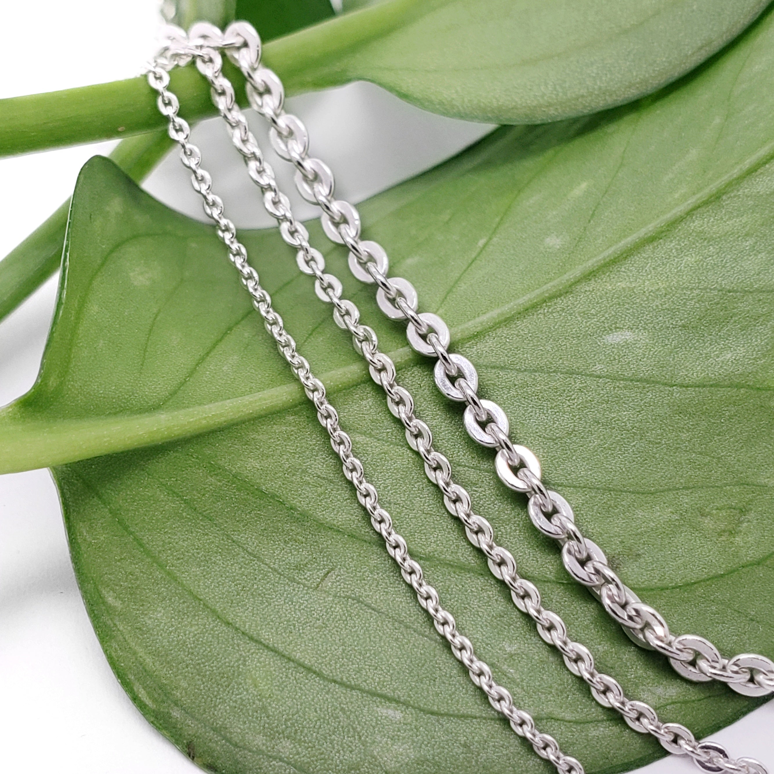 Silver Flat Cable Link Chain | Era Design Vancouver Canada