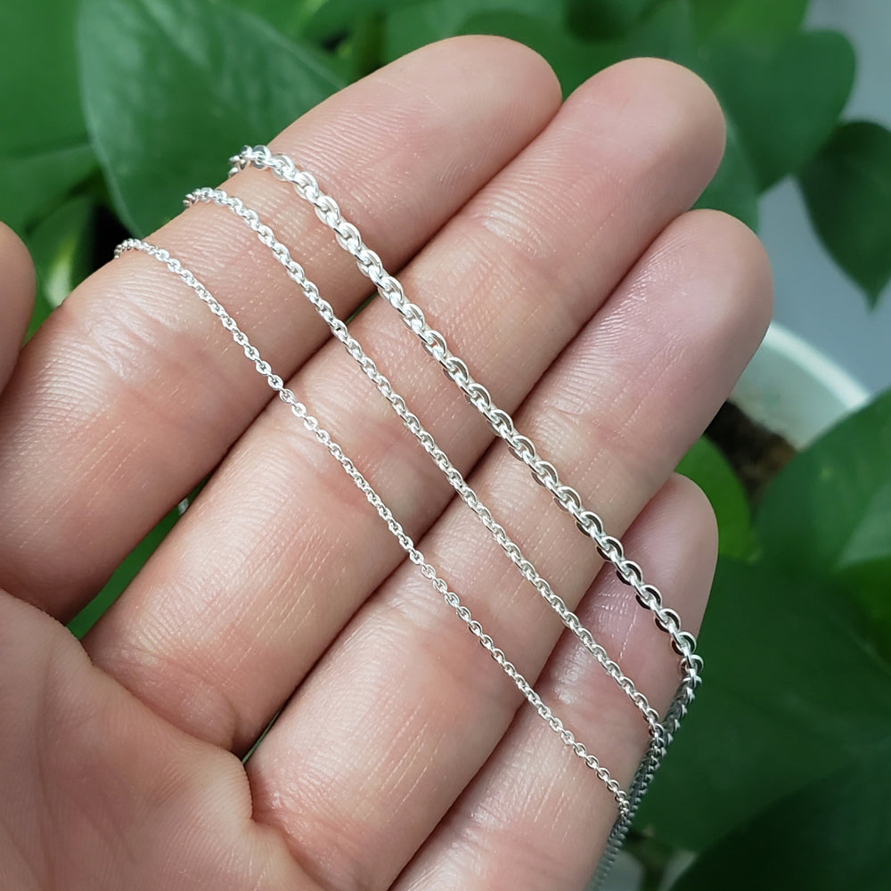Silver Flat Cable Link Chain | Era Design Vancouver Canada