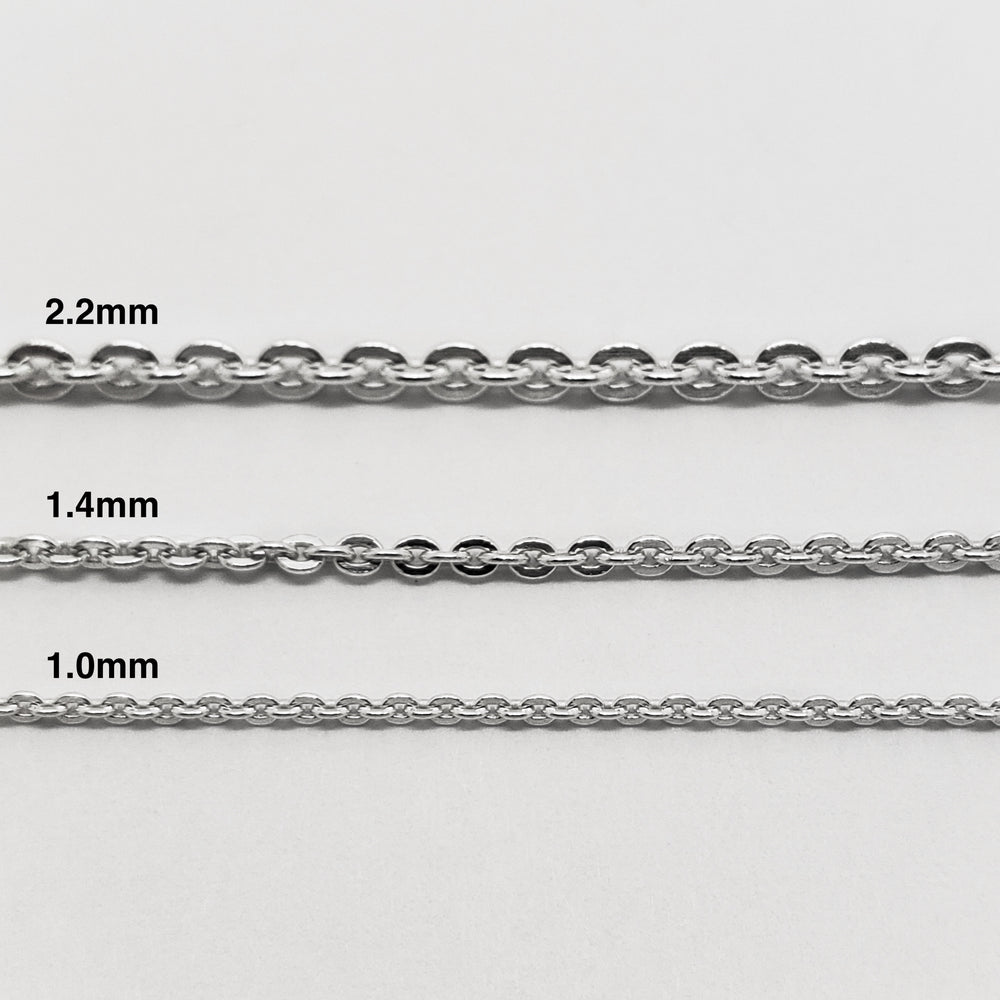 Silver Flat Cable Link Chain