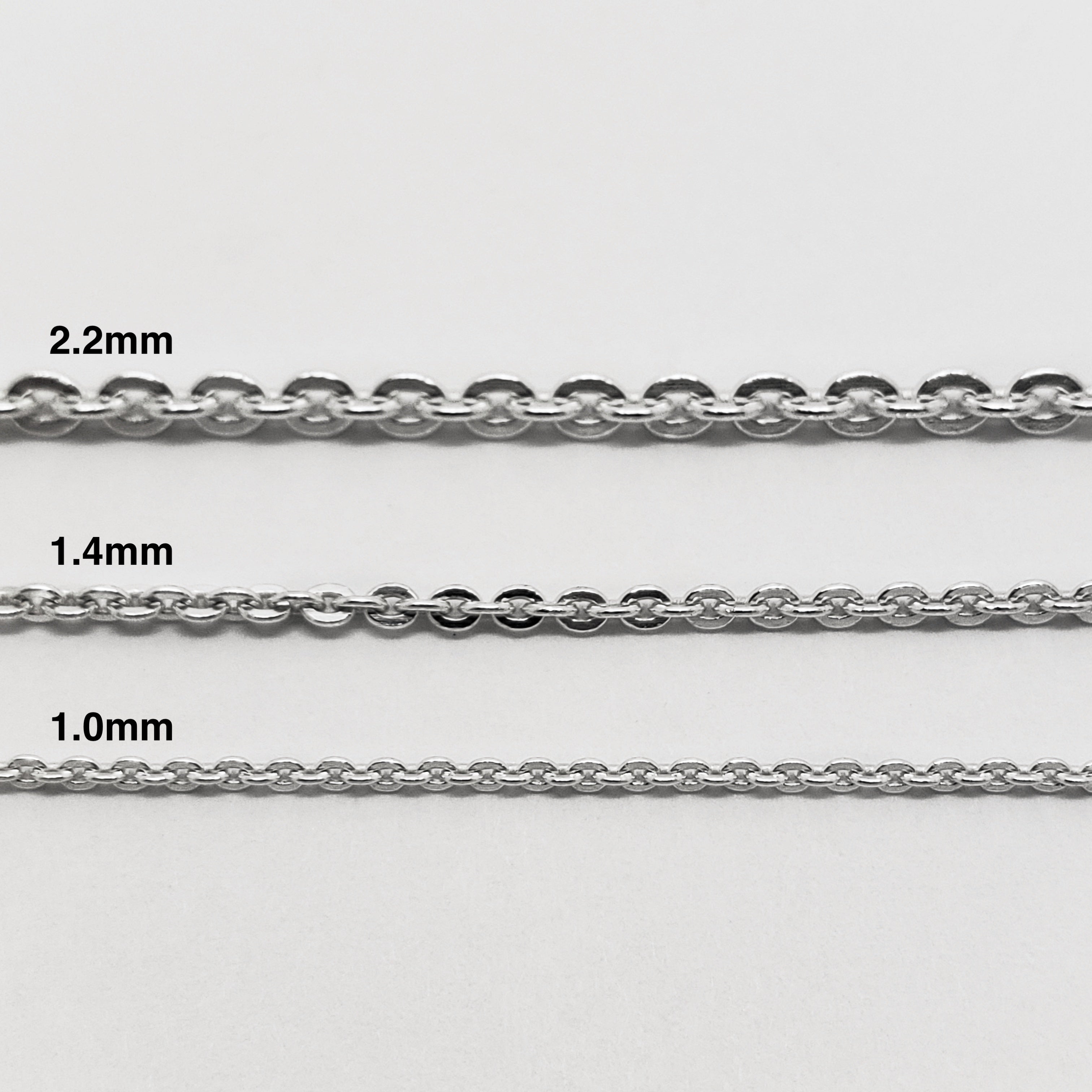 Silver Flat Cable Link Chain
