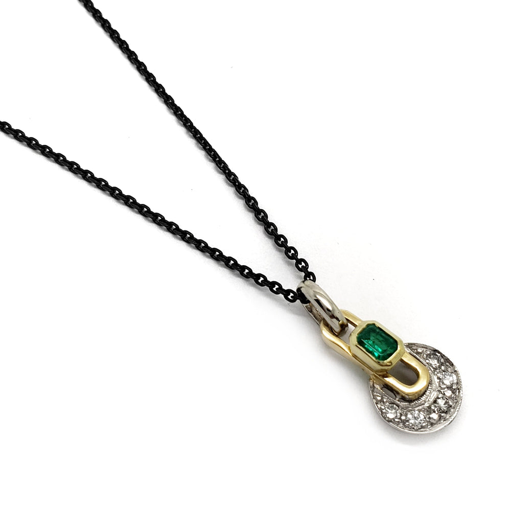 Vintage Emerald & Diamond Pendant