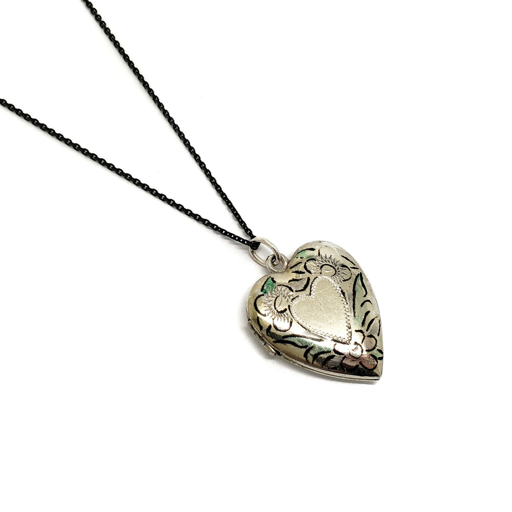 Vintage Enamel Silver Locket | Era Design Vancouver Canada