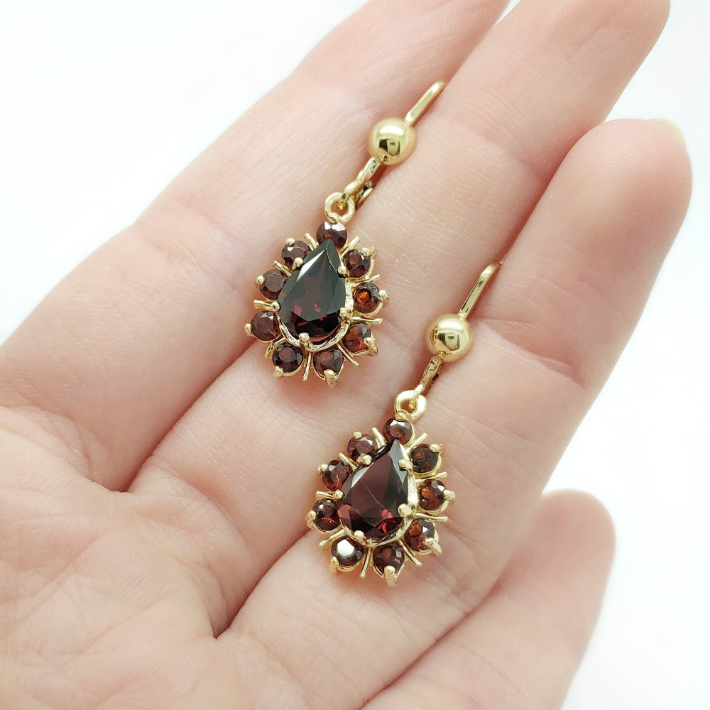 Vintage Garnet Earrings | Era Design Vancouver Canada