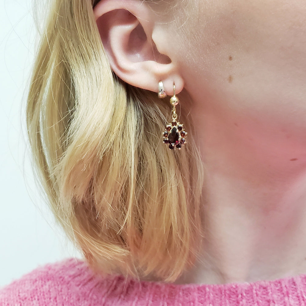 Vintage Garnet Earrings | Era Design Vancouver Canada