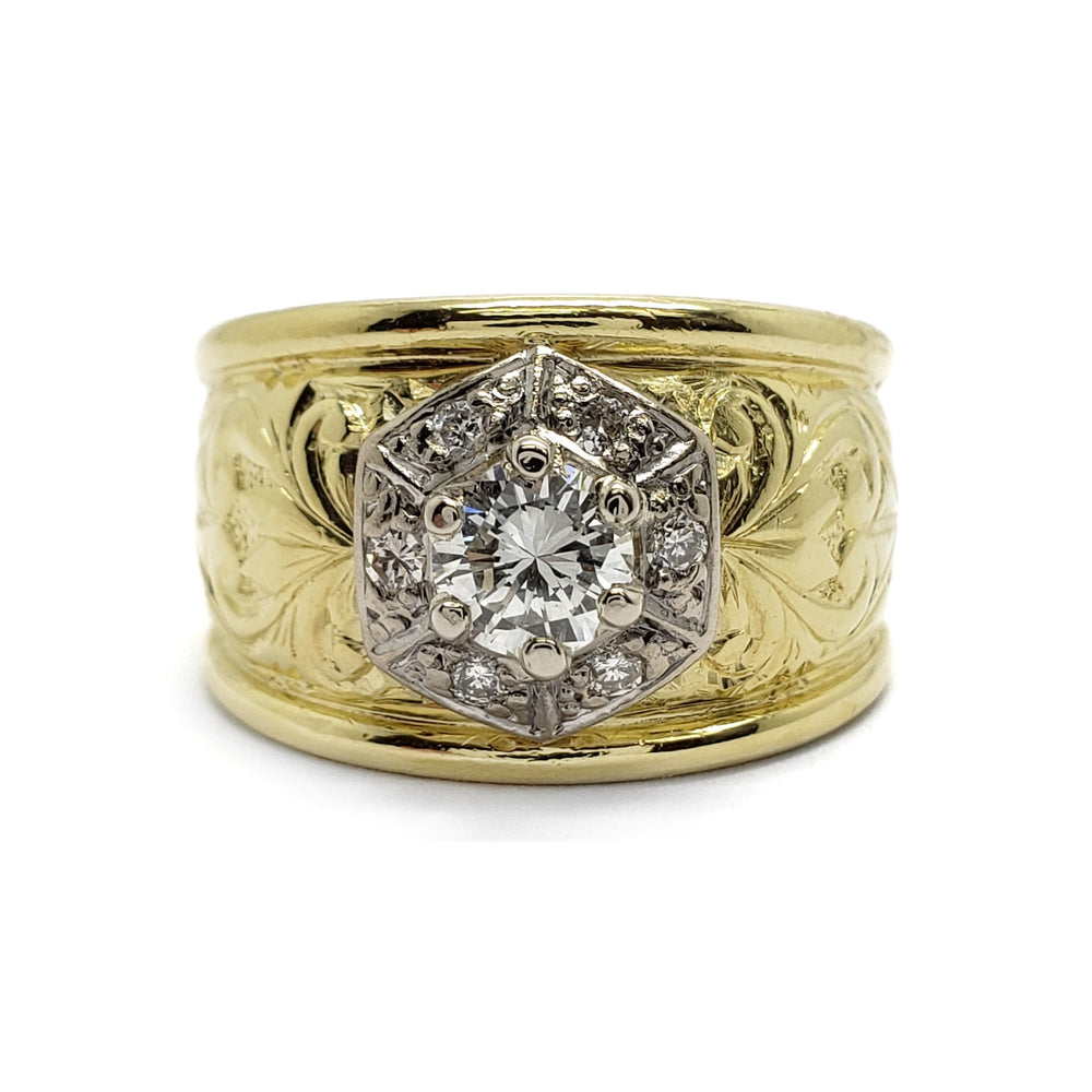 Vintage Renaissance-Style Diamond Ring