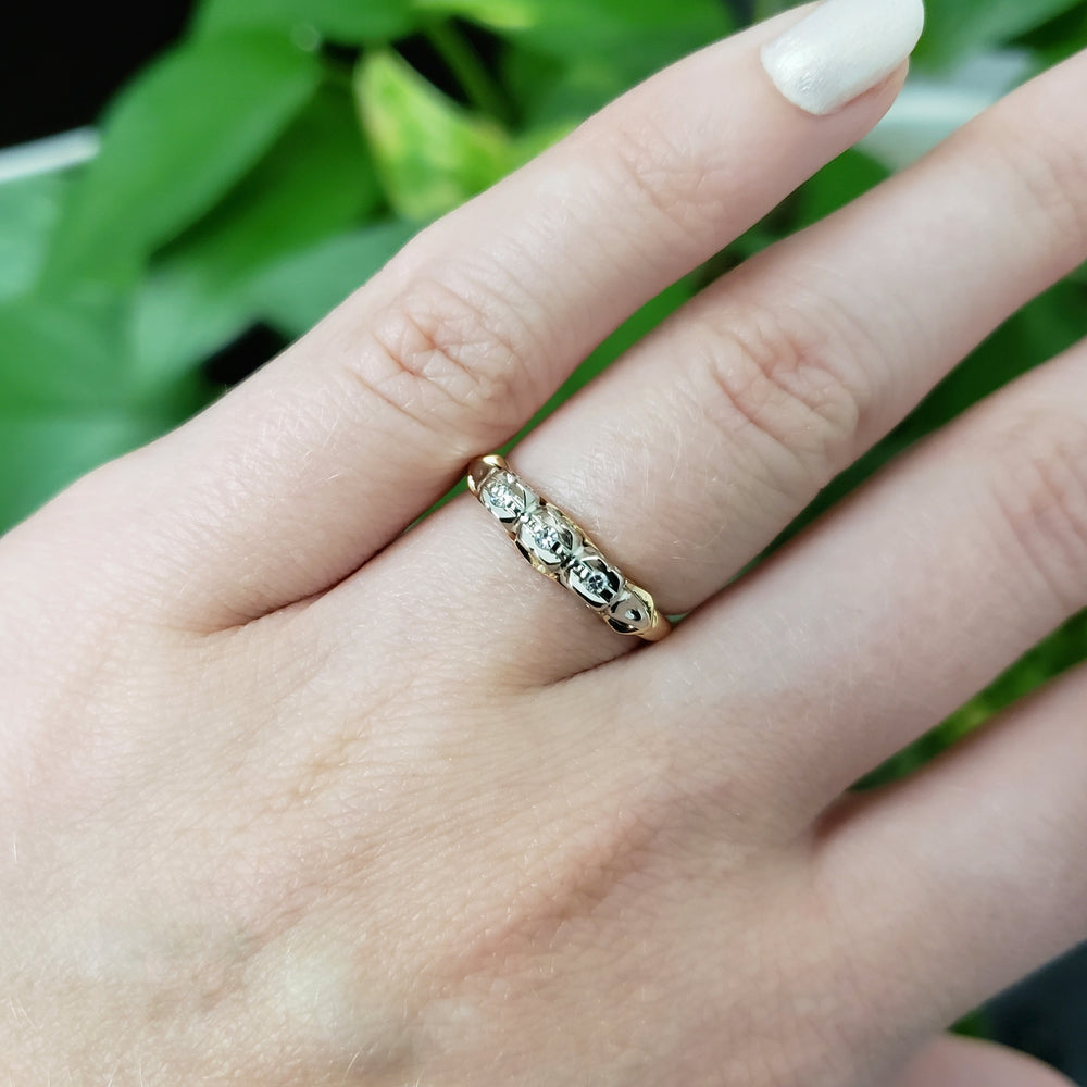 Vintage Two-Tone Wedding Ring | Era Design Vancouver Canada